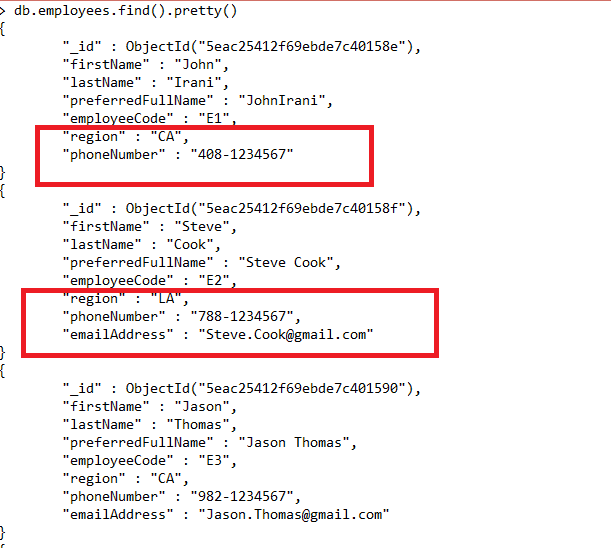 Missing employee emailAddress fields Missing employee emailAddress fields
