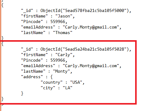 mongodb upsert nested document result mongodb upsert nested document result
